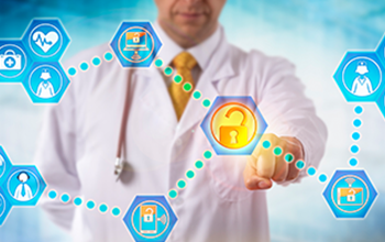 Clinician securely sharing healthcare data